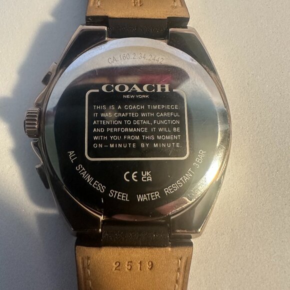 Coach Jackson Chronograph Men’s Watch | Rose Gold | Leather Strap | Restored - Picture 4 of 6